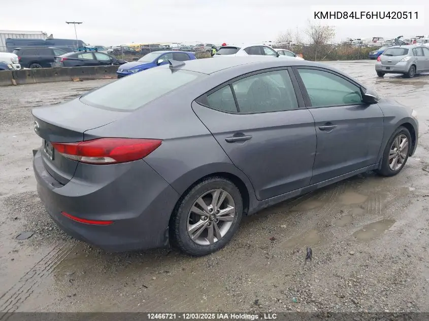 KMHD84LF6HU420511 2017 Hyundai Elantra
