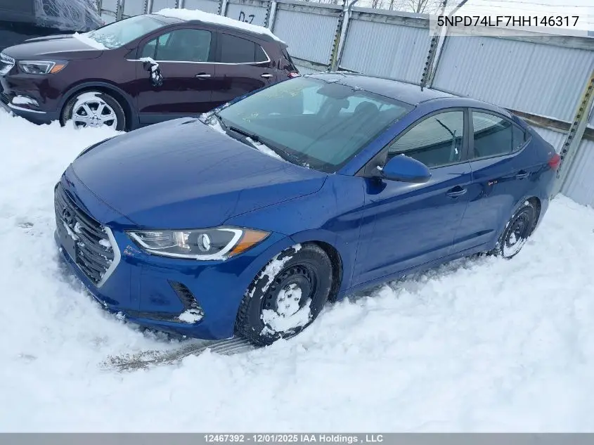 5NPD74LF7HH146317 2017 Hyundai Elantra