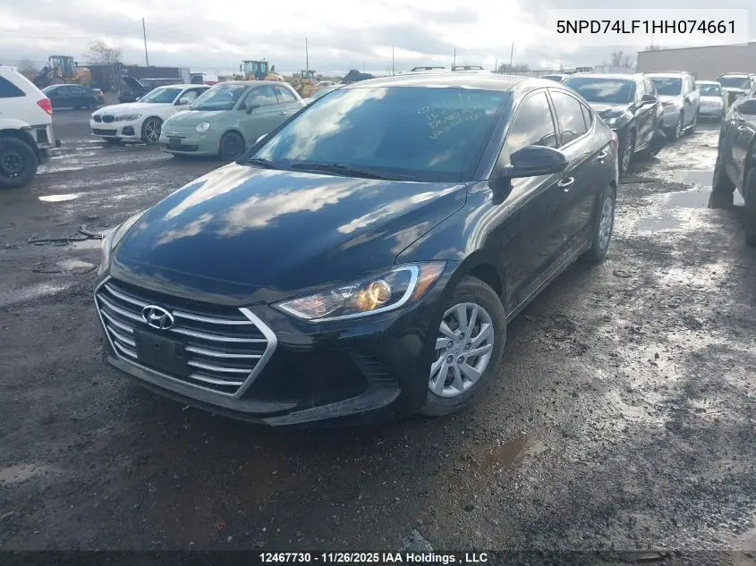 5NPD74LF1HH074661 2017 Hyundai Elantra Le