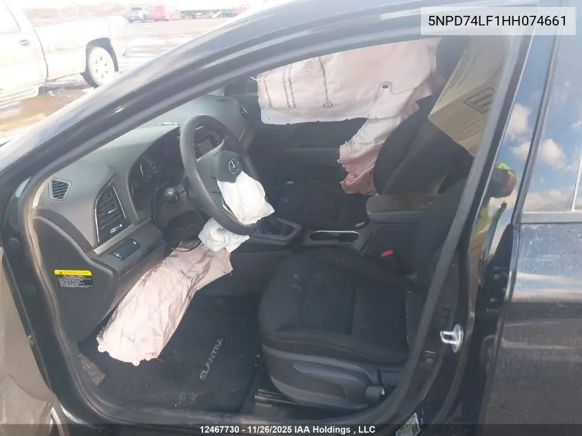 5NPD74LF1HH074661 2017 Hyundai Elantra Le