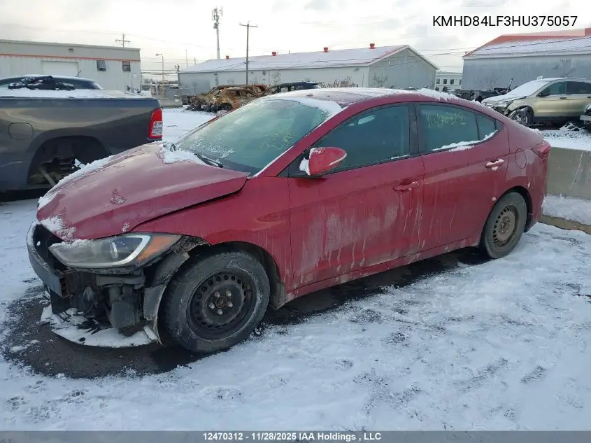 KMHD84LF3HU375057 2017 Hyundai Elantra Gl