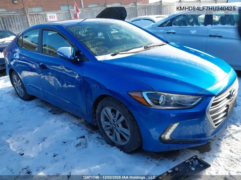 KMHD84LF7HU340425 2017 Hyundai Elantra Se/Value/Limited