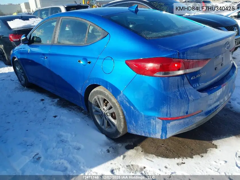 KMHD84LF7HU340425 2017 Hyundai Elantra Se/Value/Limited