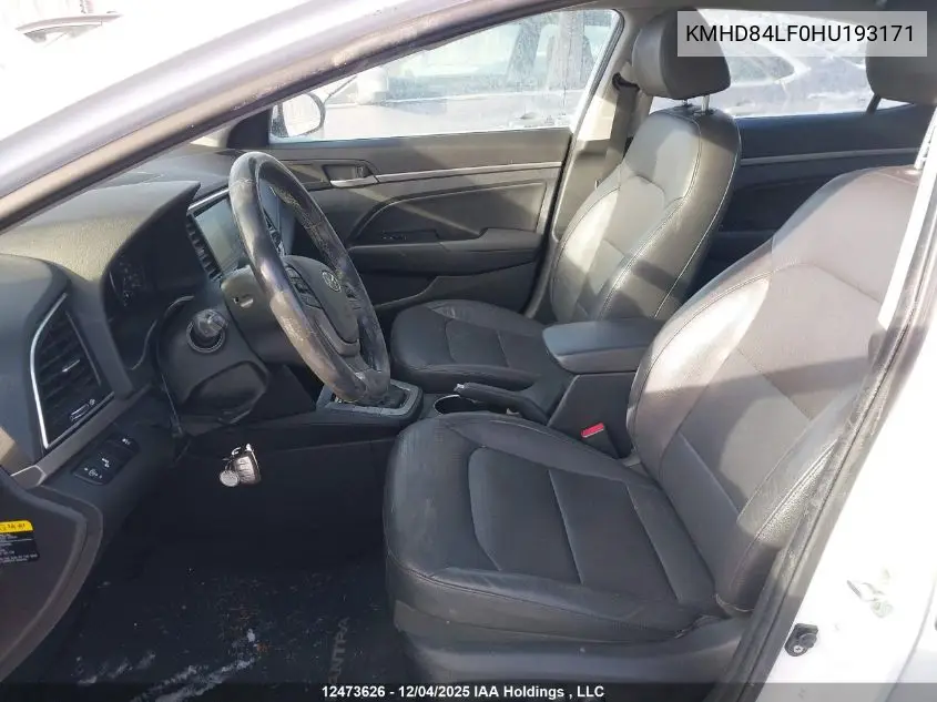 KMHD84LF0HU193171 2017 Hyundai Elantra Limited