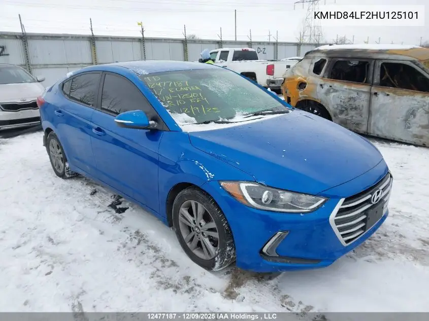 KMHD84LF2HU125101 2017 Hyundai Elantra Gl