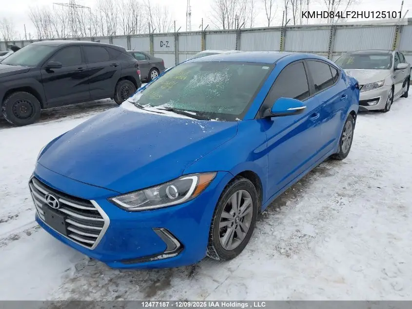 KMHD84LF2HU125101 2017 Hyundai Elantra Gl
