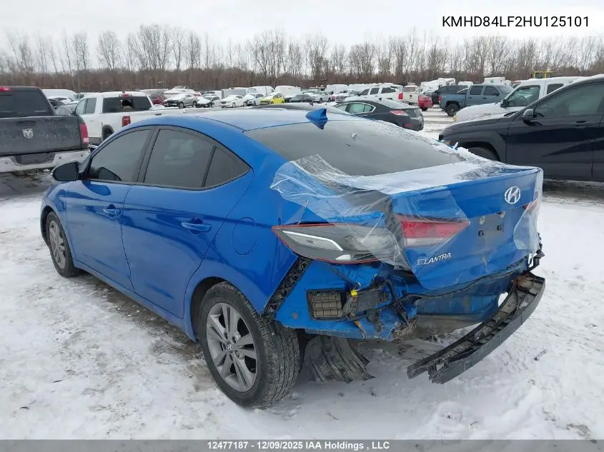 KMHD84LF2HU125101 2017 Hyundai Elantra Gl