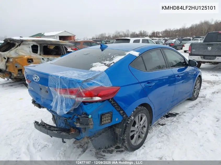 KMHD84LF2HU125101 2017 Hyundai Elantra Gl