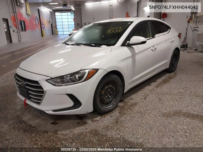 5NPD74LFXHH044042 2017 Hyundai Elantra Le