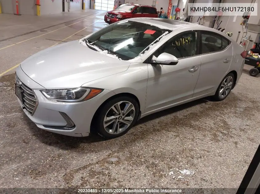 KMHD84LF6HU172180 2017 Hyundai Elantra Limited