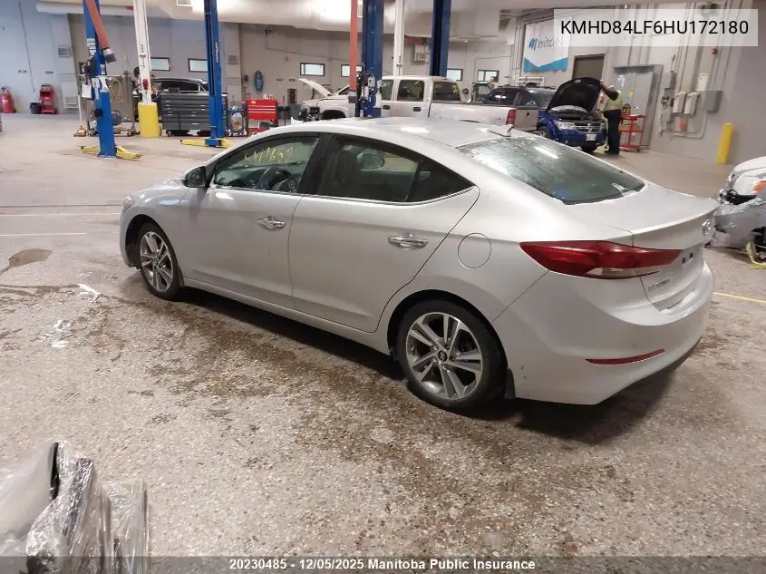 KMHD84LF6HU172180 2017 Hyundai Elantra Limited