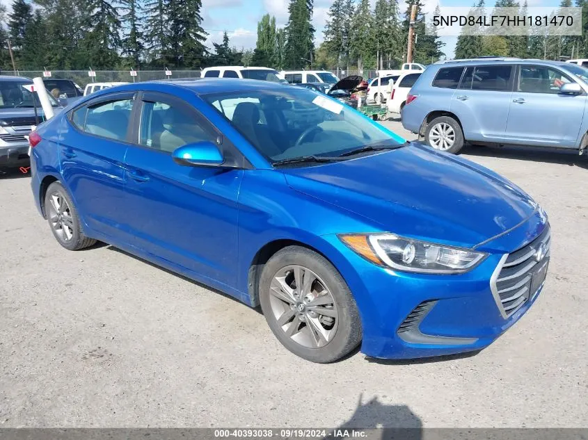 2017 Hyundai Elantra Se VIN: 5NPD84LF7HH181470 Lot: 40393038