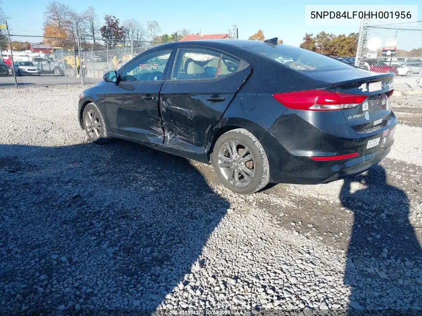 5NPD84LF0HH001956 2017 Hyundai Elantra Se