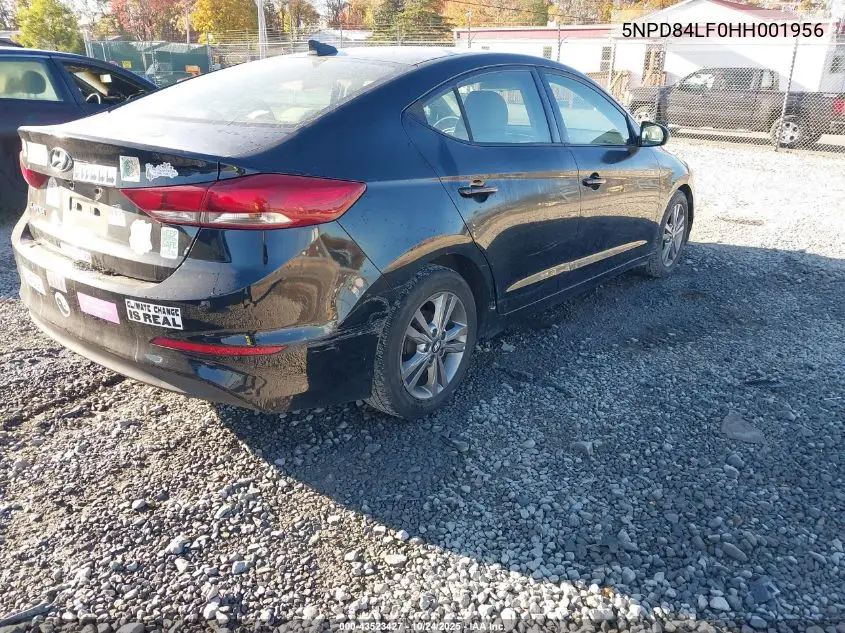 5NPD84LF0HH001956 2017 Hyundai Elantra Se