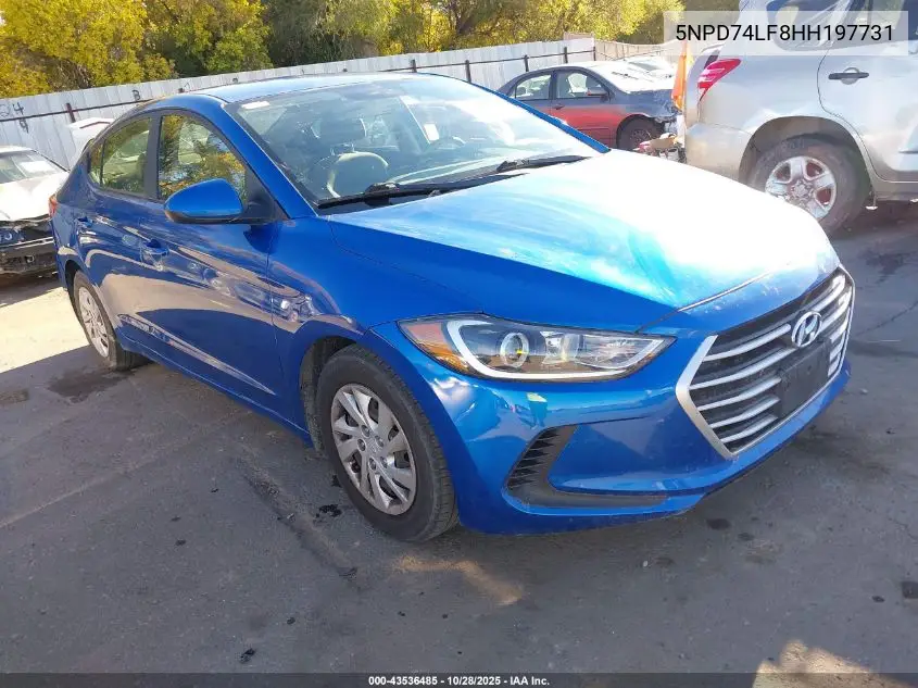 5NPD74LF8HH197731 2017 Hyundai Elantra Se