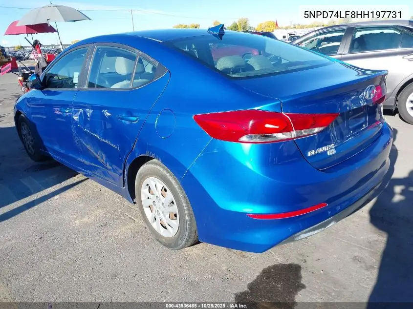5NPD74LF8HH197731 2017 Hyundai Elantra Se