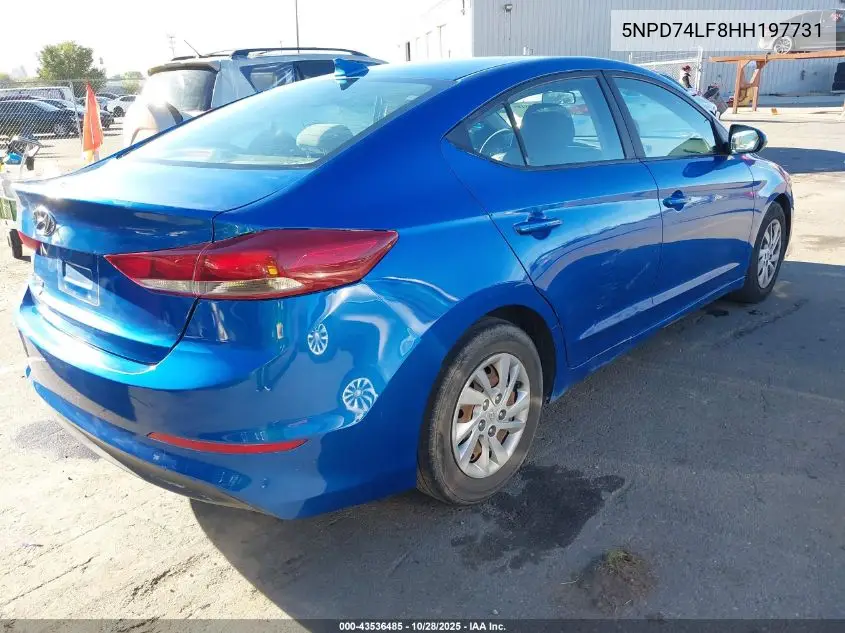 5NPD74LF8HH197731 2017 Hyundai Elantra Se