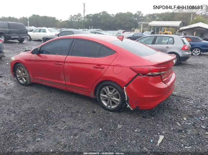5NPD84LF4HH108685 2017 Hyundai Elantra Se