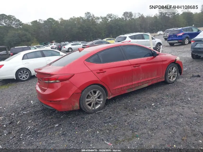 5NPD84LF4HH108685 2017 Hyundai Elantra Se