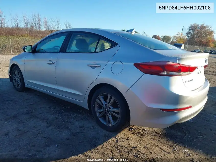 5NPD84LF6HH002108 2017 Hyundai Elantra Se