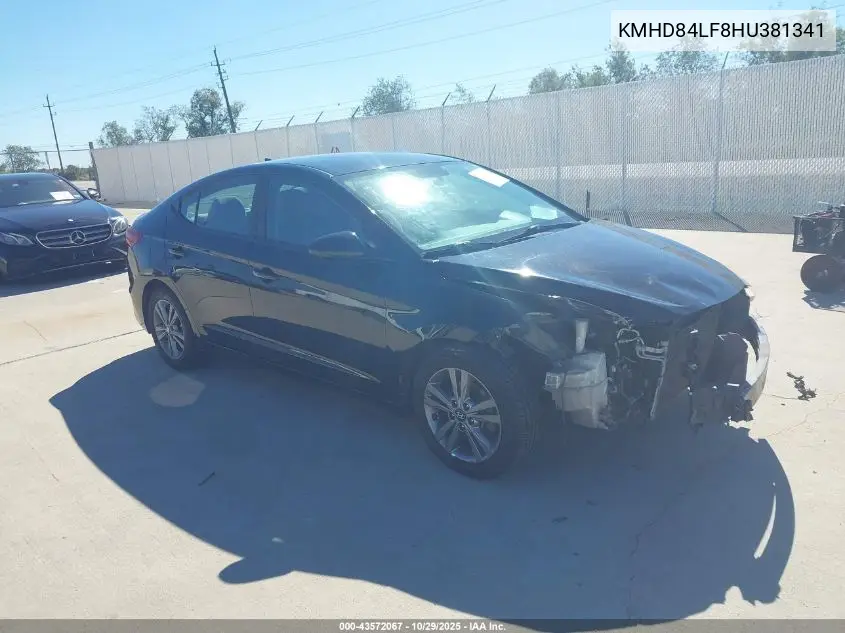 KMHD84LF8HU381341 2017 Hyundai Elantra Se
