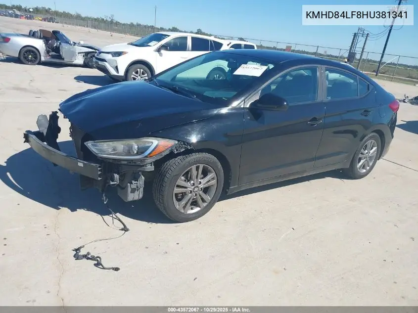 KMHD84LF8HU381341 2017 Hyundai Elantra Se