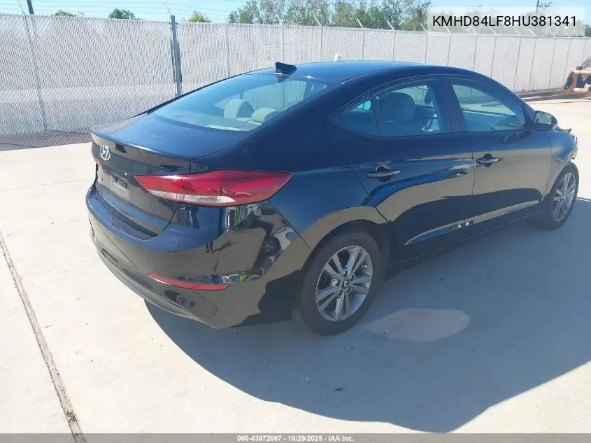KMHD84LF8HU381341 2017 Hyundai Elantra Se