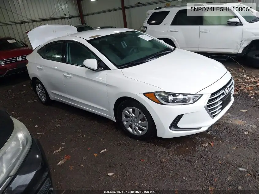 5NPD74LF5HH108066 2017 Hyundai Elantra Se