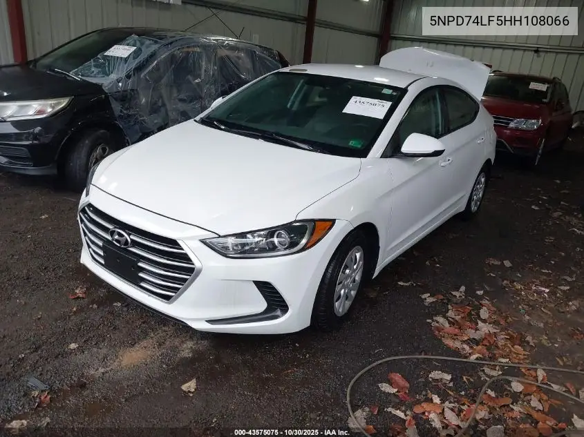 5NPD74LF5HH108066 2017 Hyundai Elantra Se
