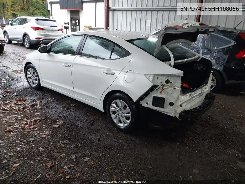5NPD74LF5HH108066 2017 Hyundai Elantra Se