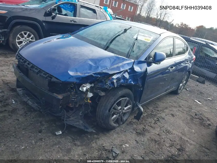 5NPD84LF5HH039408 2017 Hyundai Elantra Se