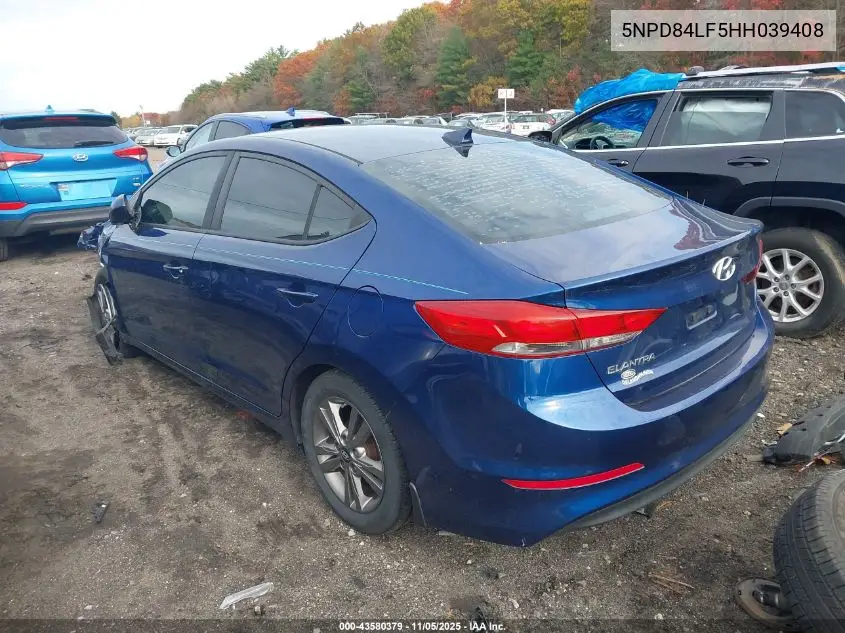 5NPD84LF5HH039408 2017 Hyundai Elantra Se
