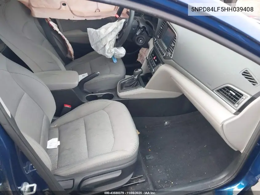 5NPD84LF5HH039408 2017 Hyundai Elantra Se