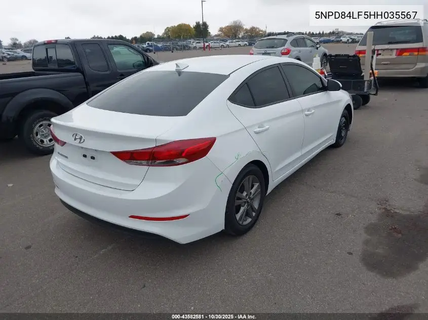 5NPD84LF5HH035567 2017 Hyundai Elantra Se