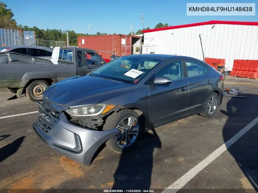KMHD84LF9HU148438 2017 Hyundai Elantra Limited