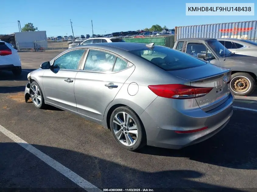 KMHD84LF9HU148438 2017 Hyundai Elantra Limited