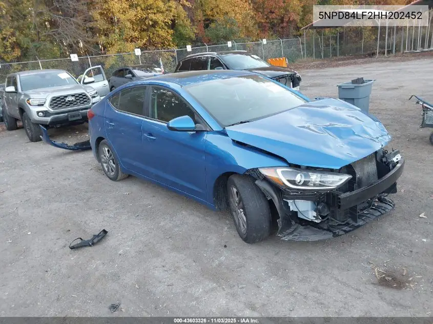 5NPD84LF2HH202452 2017 Hyundai Elantra Value Edition