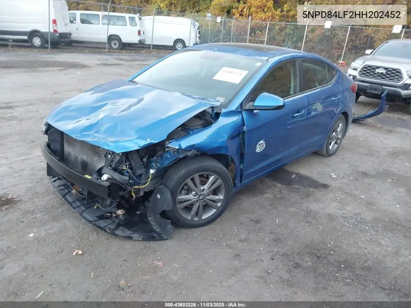 5NPD84LF2HH202452 2017 Hyundai Elantra Value Edition