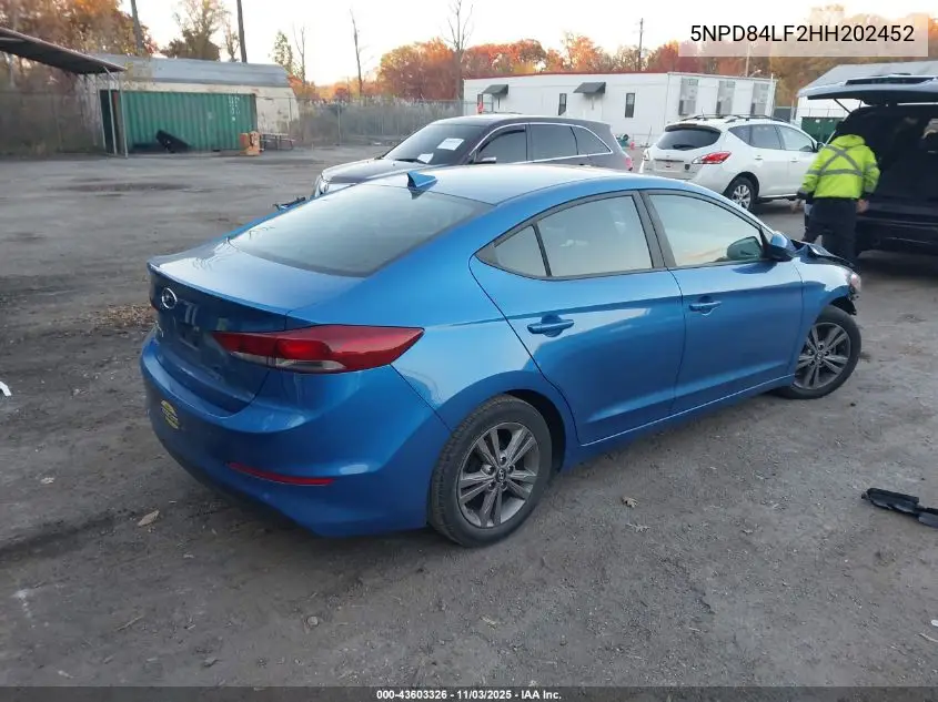 5NPD84LF2HH202452 2017 Hyundai Elantra Value Edition
