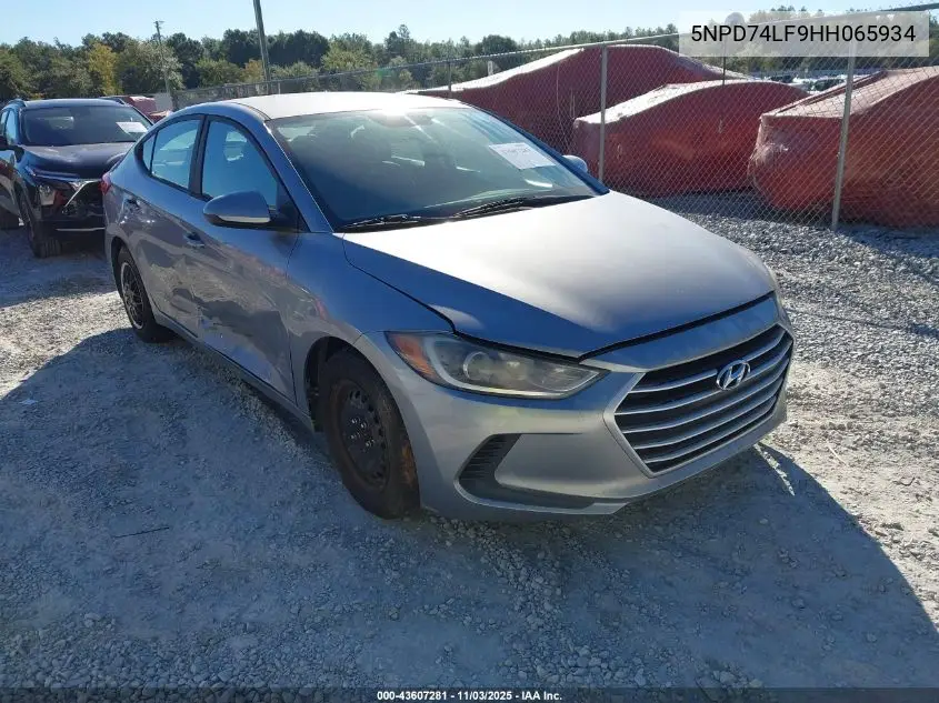 5NPD74LF9HH065934 2017 Hyundai Elantra Se