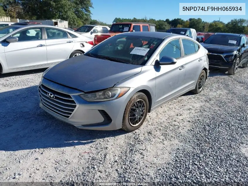 5NPD74LF9HH065934 2017 Hyundai Elantra Se