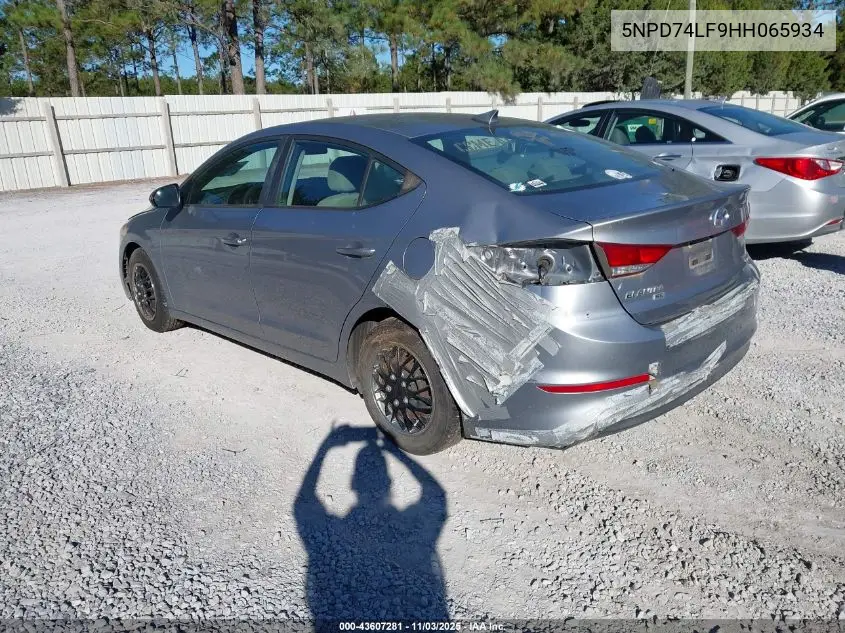 5NPD74LF9HH065934 2017 Hyundai Elantra Se
