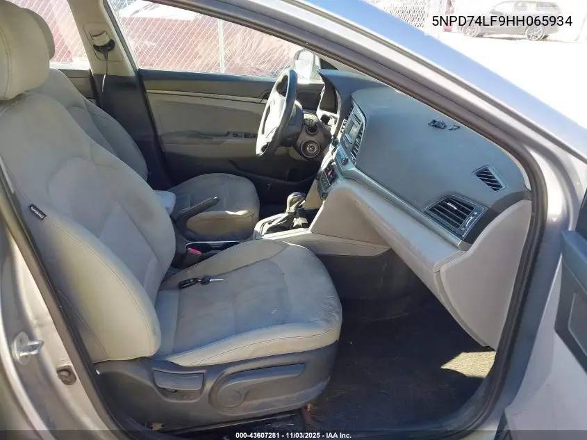 5NPD74LF9HH065934 2017 Hyundai Elantra Se