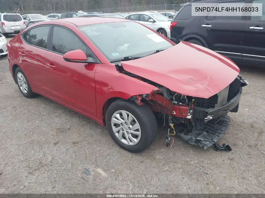5NPD74LF4HH168033 2017 Hyundai Elantra Se