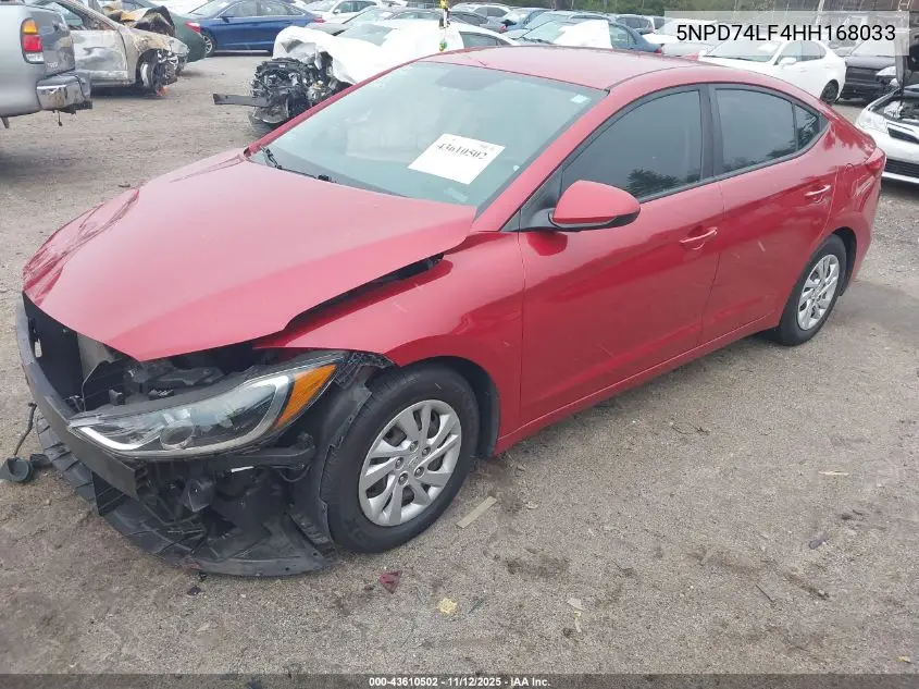 5NPD74LF4HH168033 2017 Hyundai Elantra Se
