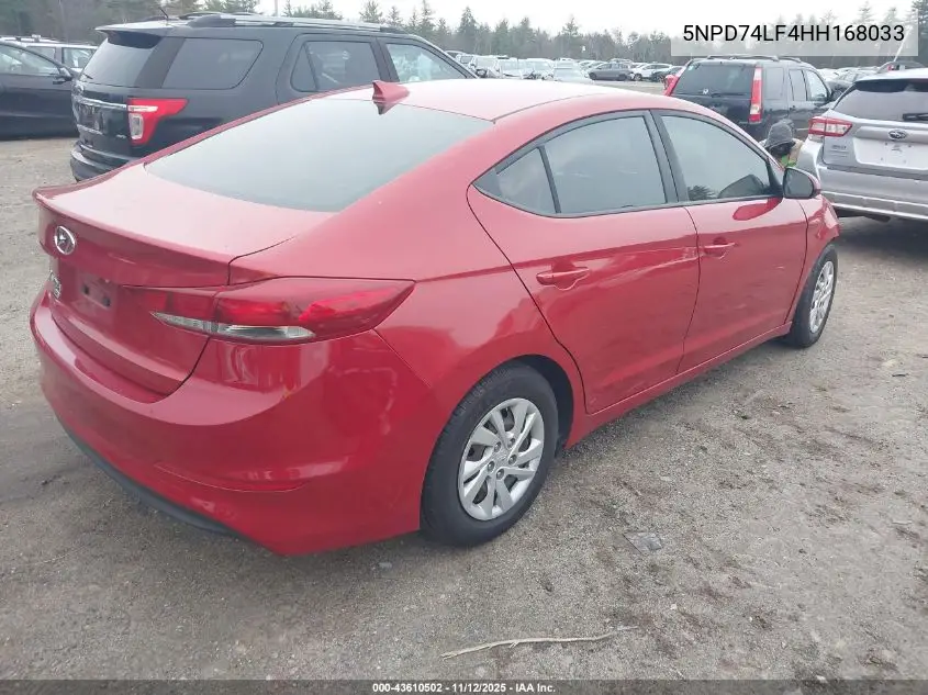 5NPD74LF4HH168033 2017 Hyundai Elantra Se