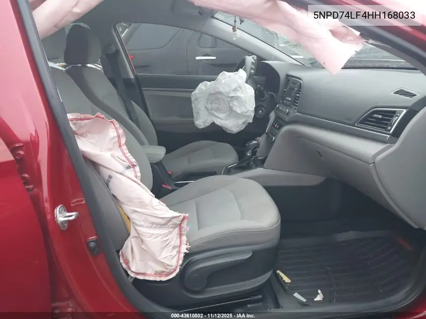 5NPD74LF4HH168033 2017 Hyundai Elantra Se