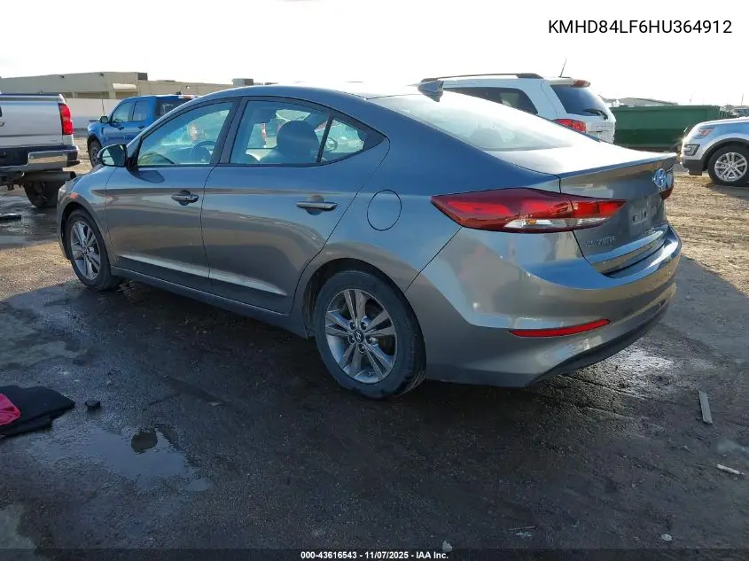 KMHD84LF6HU364912 2017 Hyundai Elantra Value Edition