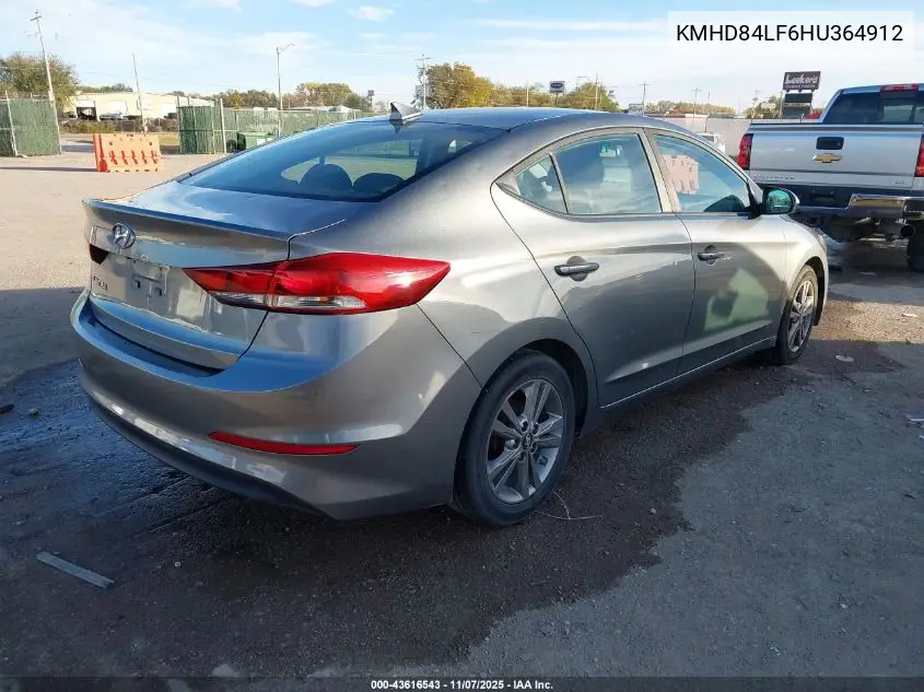 KMHD84LF6HU364912 2017 Hyundai Elantra Value Edition