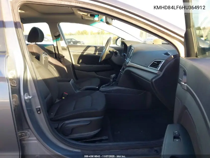 KMHD84LF6HU364912 2017 Hyundai Elantra Value Edition